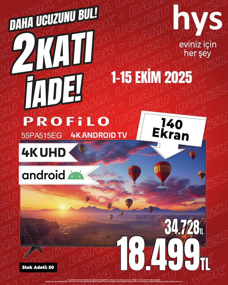 Profilo 55PA515EG 55" 4K Ultra HD Smart LED TV