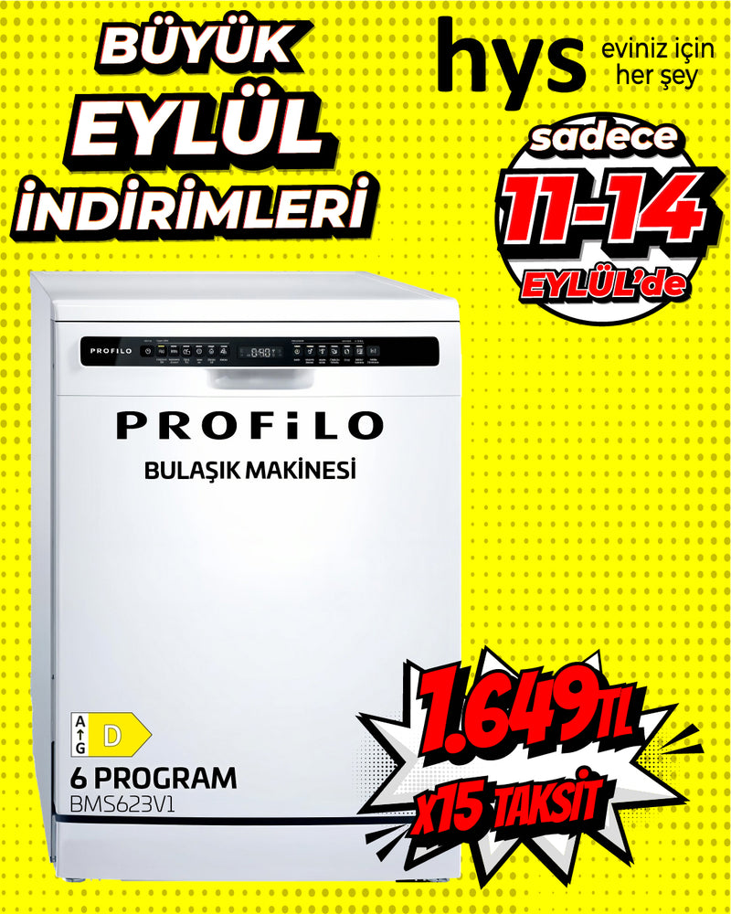 Profilo Bulaşık Makinesi 6 Program BMS623V1