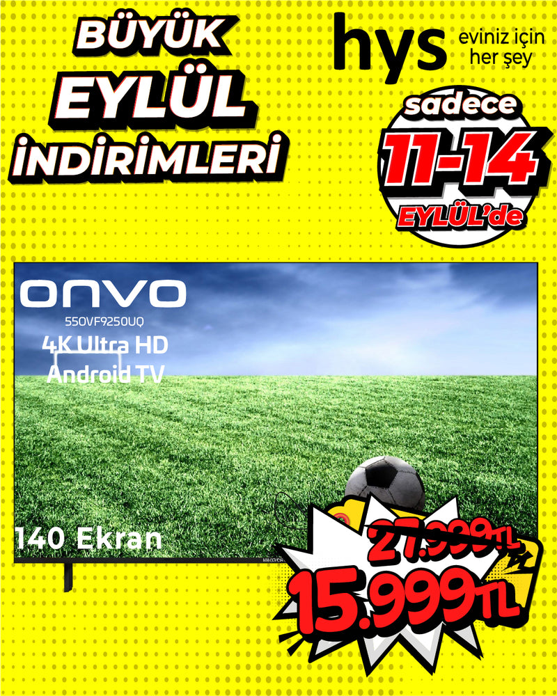 ONVO 4K Ultra HD Android TV 55" 140 Ekran 550VF925OUQ