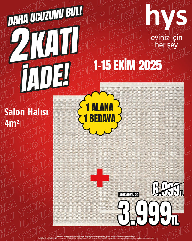 Jusco Motto 4m2 Halı (1 alana 1 hediye)