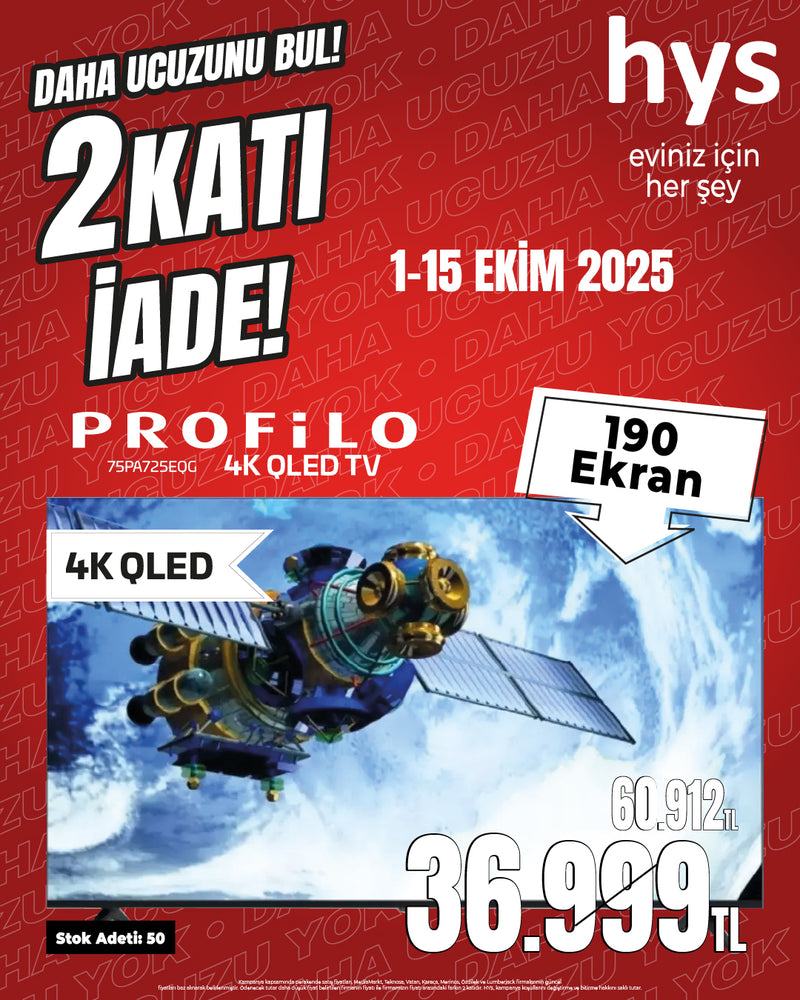 Profilo 190 Ekran 75" 4K QLED TV - 75PA725EQG