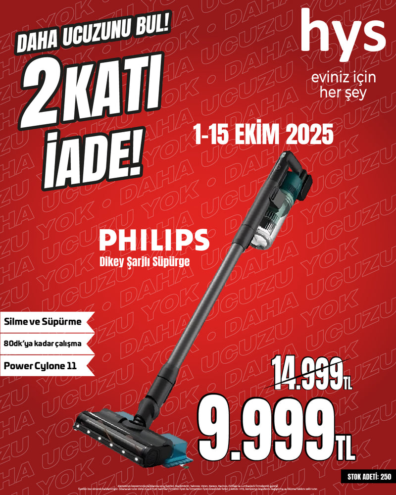 Philips 6557  Dikey Şarjlı Süpürge