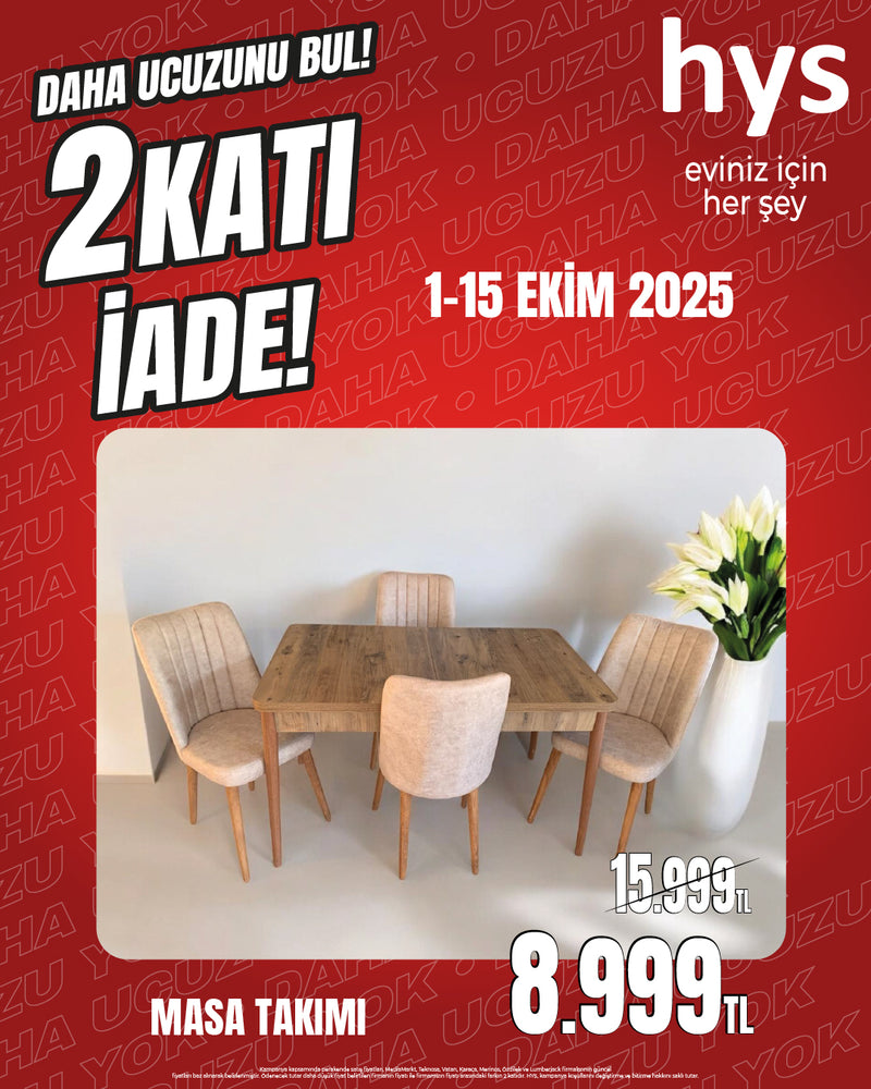 Modern Masa Takımı - 4 Sandalye 1 Masa