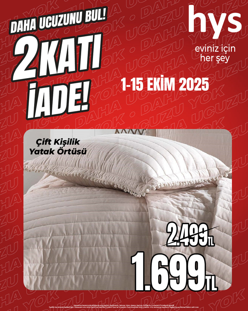 Çift Kişilik Yatak Örtüsü (Bej Tonlarında)