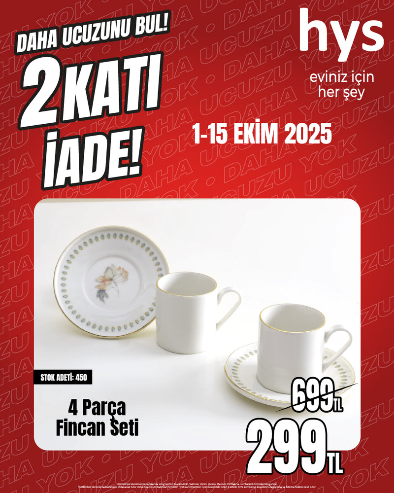 4 Parça Fincan Seti