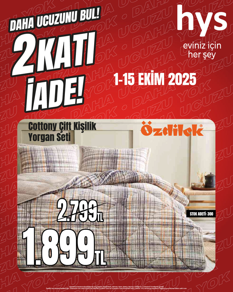 Özdilek Cottony Arancia Çift Kişilik Yorgan Seti
