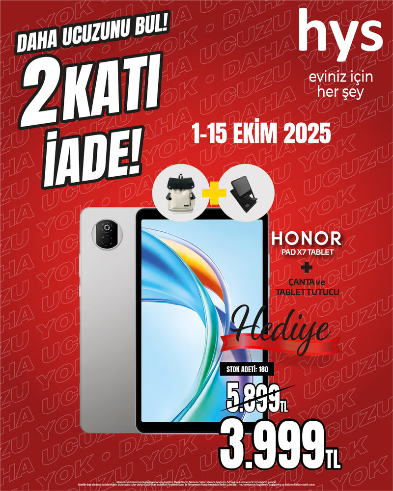 Honor PadX 7 Tablet - Çanta ve Tablet Tutucu Hediye