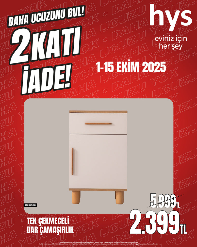 Tek Çekmeceli Dar Çamaşırlık