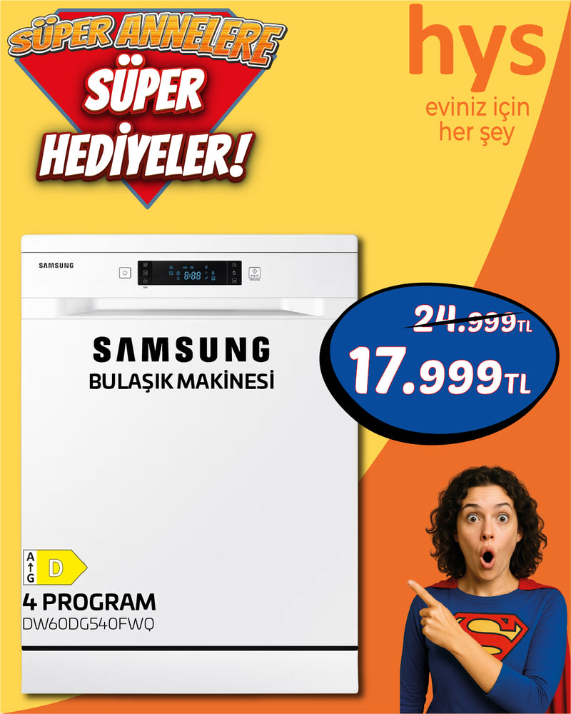 Samsung Bulaşık Makinesi 4 Program - DW60DG540FWQ