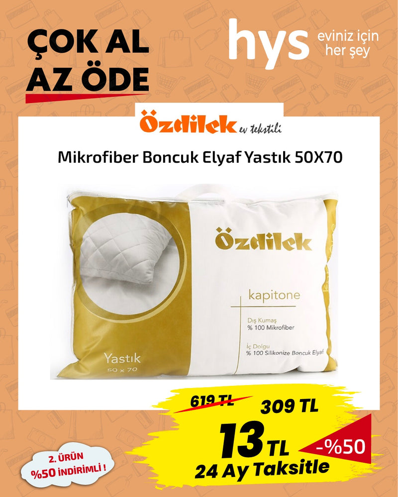 Özdilek Microfiber Boncuk Elyaf Yastık 50x70