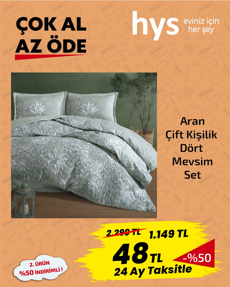 Aran Çift Kişilik Dört Mevsim Set