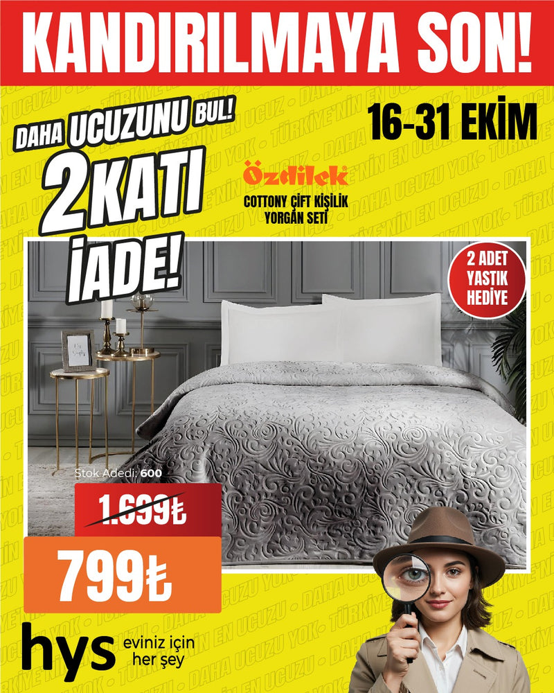 Cottony Çift Kişilik Yorgan Seti - Özdilek