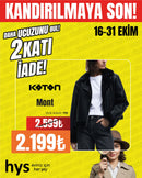 Koton Bayan Mont (Yakaları Tüylü)