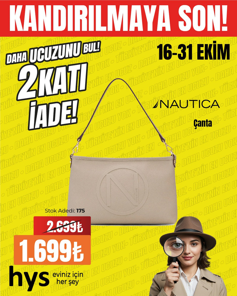 Nautica İnce Askılı Çanta (Bej)