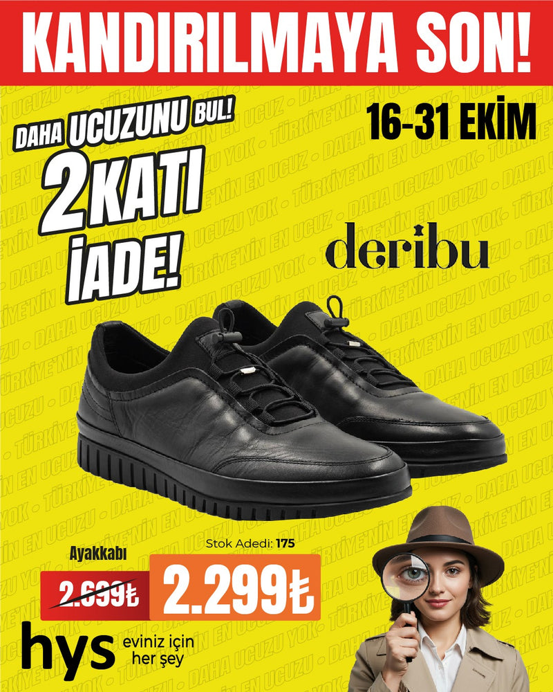 Deribu Siyah Günlük Ayakkabı