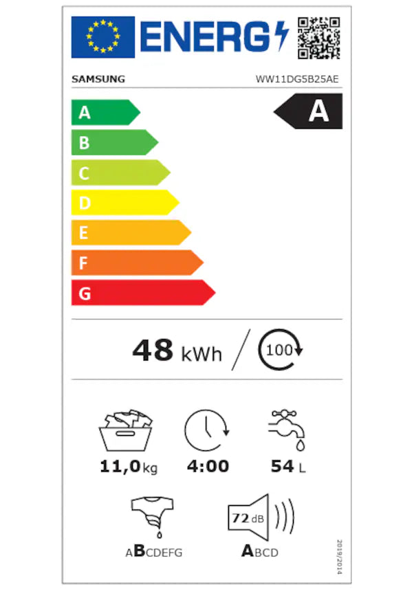 Samsung 11 Kg 1400 Devir Çamaşır Makinesi WW11DG5B25AEAH