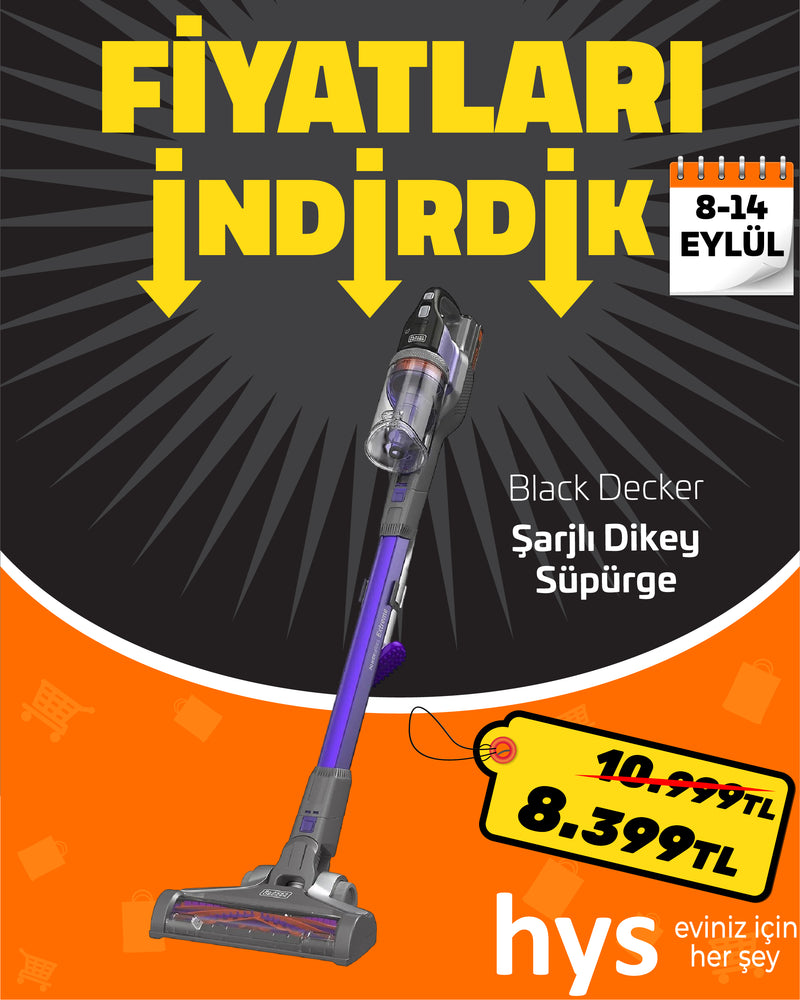 Black & Decker BHFEV182CP-QW 18V Kablosuz Pet Başlıklı Dikey Süpürge