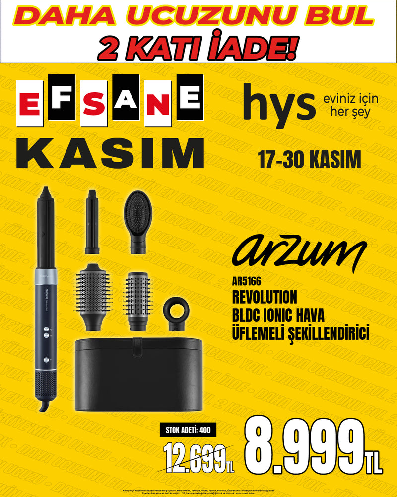 Arzum AR5166 Revolution BLDC Ionic Hava Üflemeli Şekillendirici Seramik Fırça