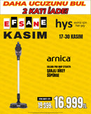 Arnica Solara Mop ET13470 Şarjlı Dikey Süpürge