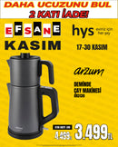 Arzum AR3130 Deminde Çay Makinesi (Mat Siyah)
