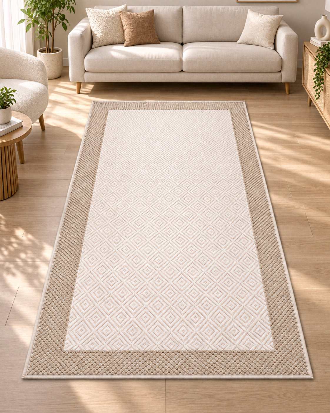Mess Lotus A3946A Krem-Vizon Halı 120x180