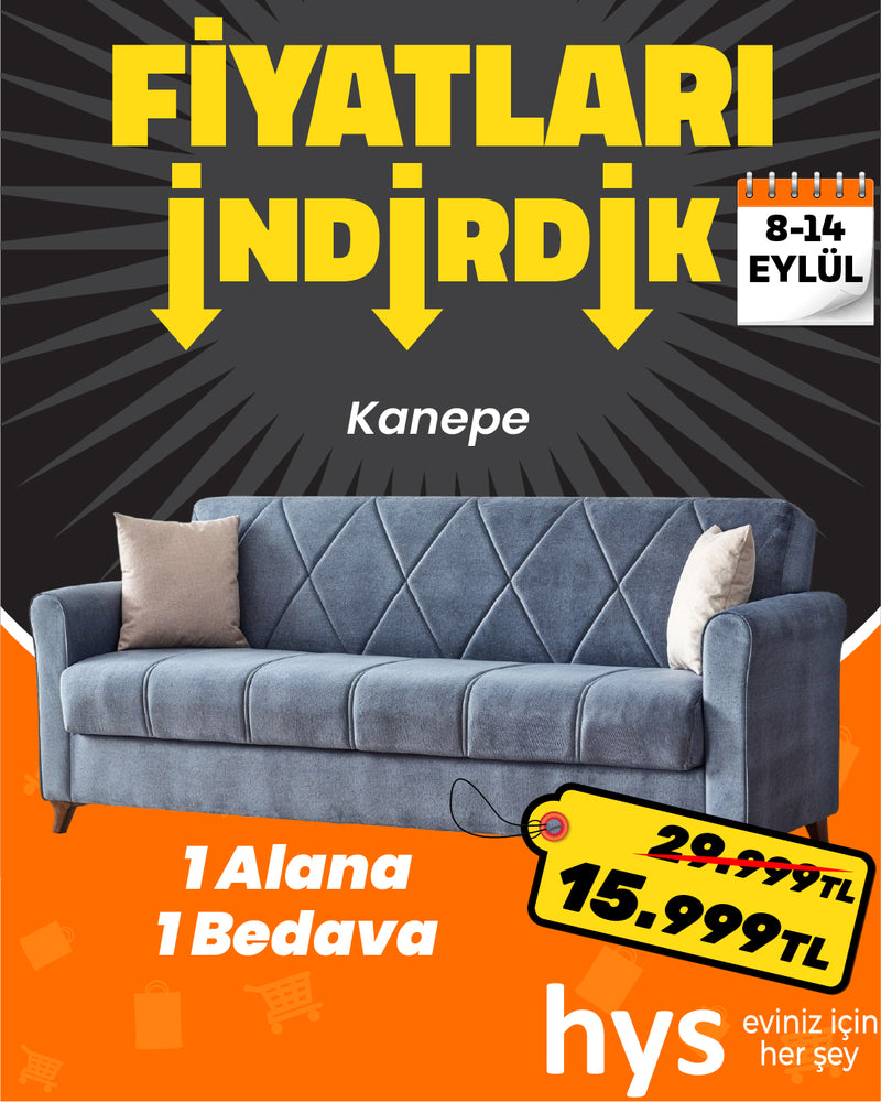 Üçlü Modern Kanepe 1 Alana 1 Bedava