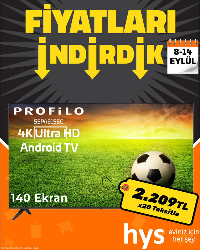 Profilo 55PA515EG 55" 4K Ultra HD Smart LED TV