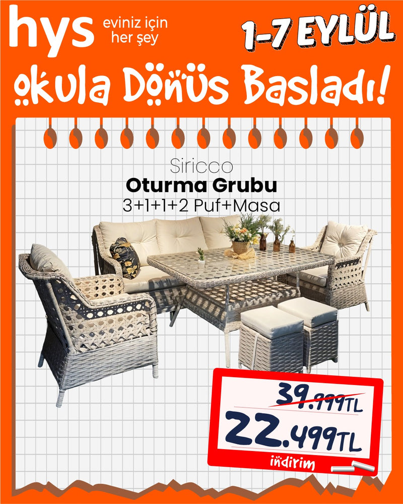 Siricco Oturma Grubu Bahçe Mobilyası