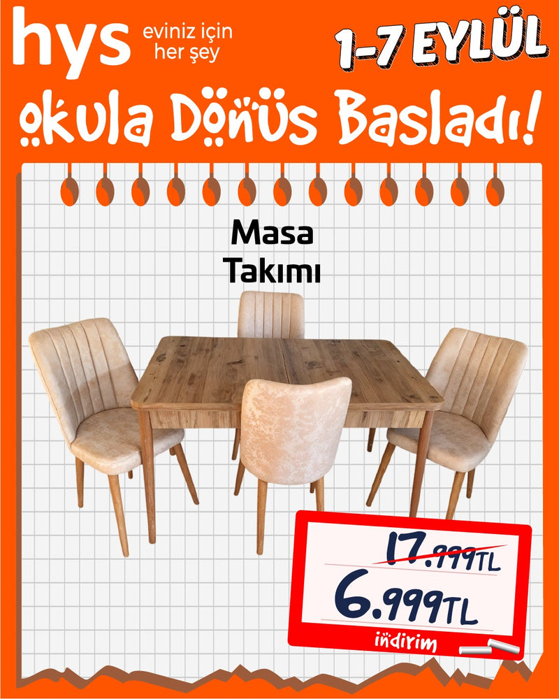 Modern Masa Takımı - 4 Sandalye 1 Masa
