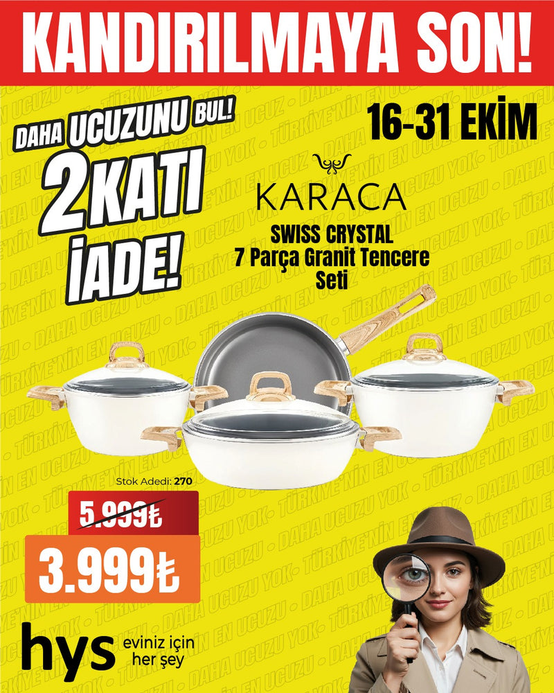 Karaca Swiss Crystal 7 Parça Tencere Seti