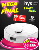 Roborock Q8 Max Robot Süpürge ve Paspas - Akıllı Navigasyon - Beyaz