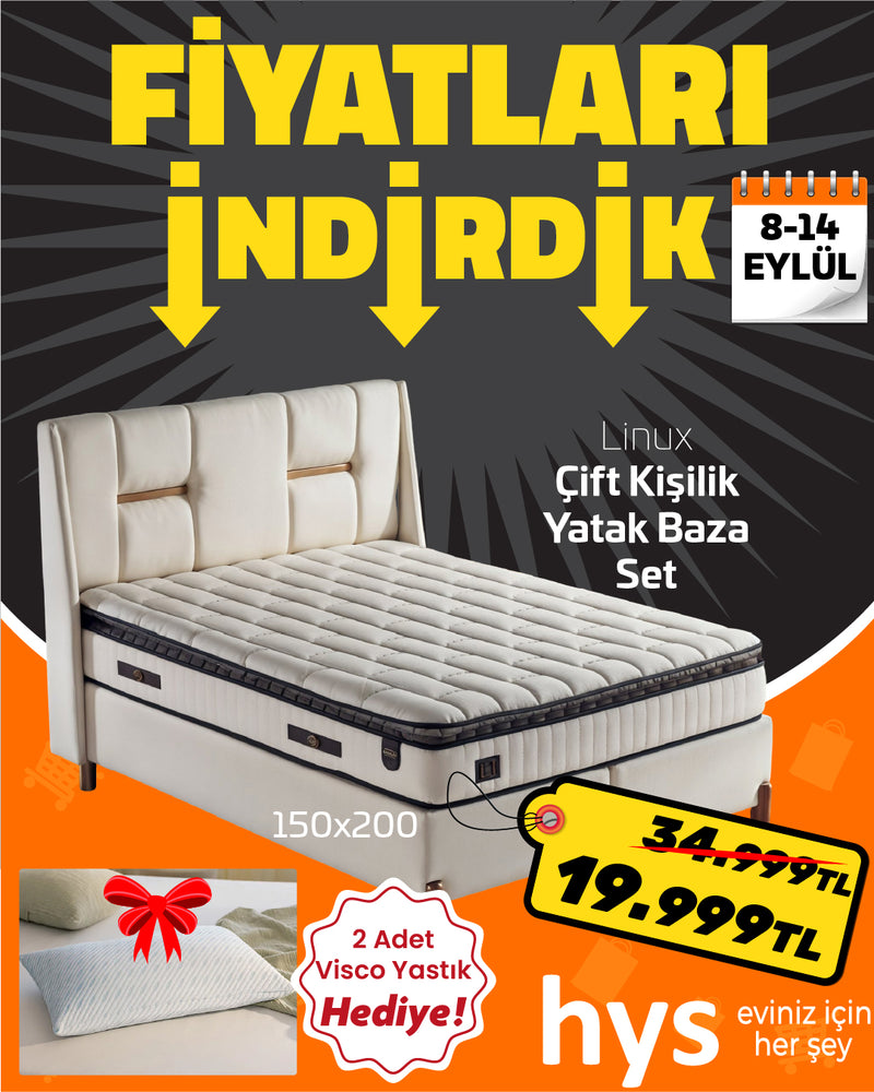 Linux Yatak Baza Başlık Takımı - Çift Kişililk