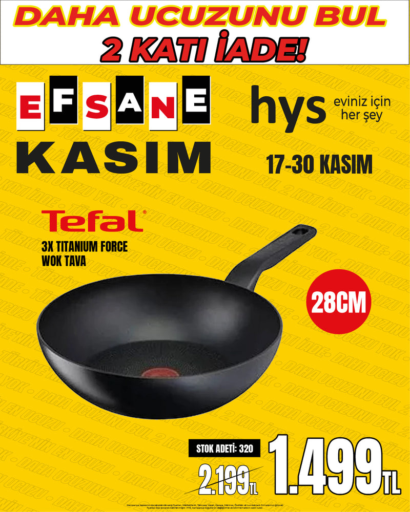 Tefal Titanium 3X Titanium Force Tava 208 cm