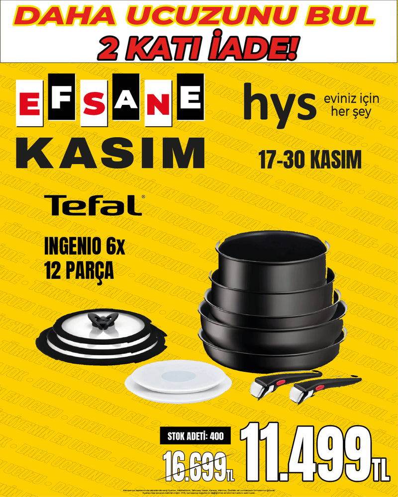 Tefal Ingenio XL 12 Parça Titanium Set