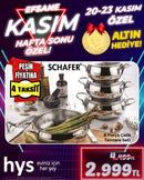 Schafer Golden Line 8 Parça Paslanmaz Çelik Tencere Seti