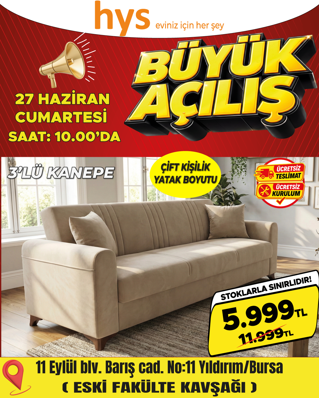 3'lü Kanepe Ürün ana görseli