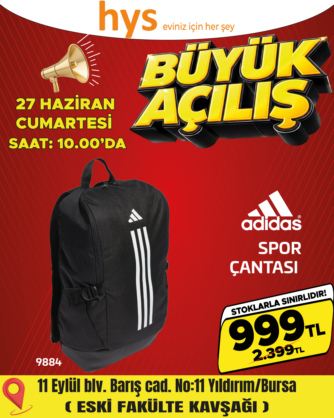 Adidas Spor Çantası Ürün ana görseli