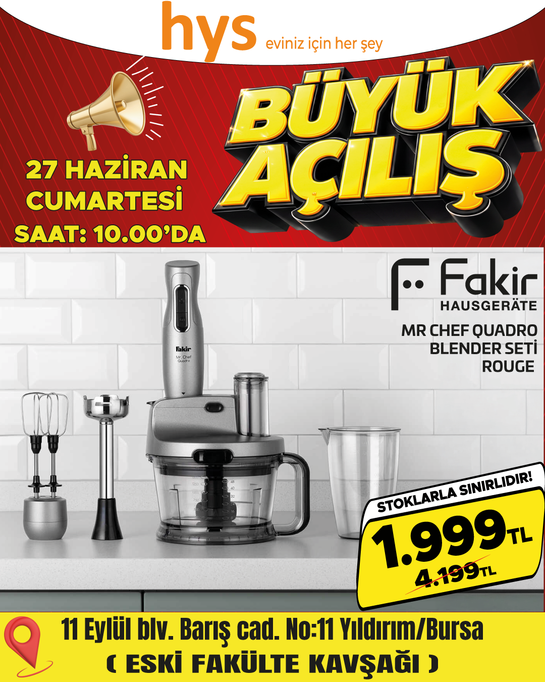 Fakir Mr Chef Quadro Blender Seti