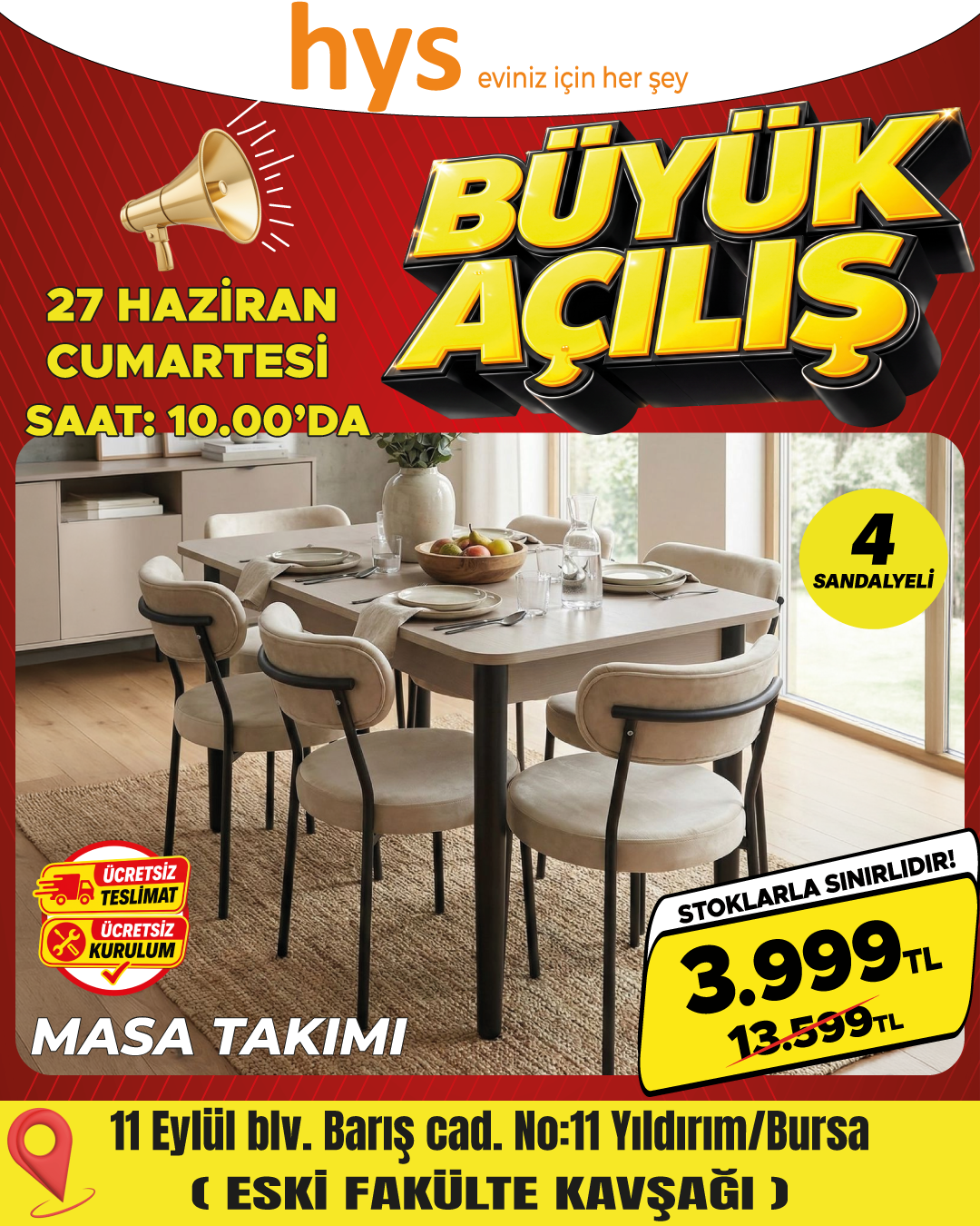 Masa Takımı 4 Sandalyeli 2