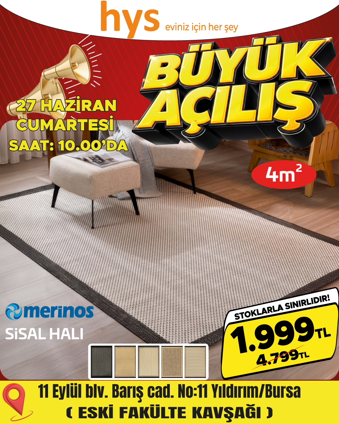Merinos Sisal Halı