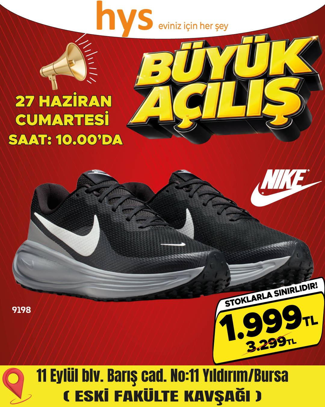 Nike Siyah Spor Ayakkabı