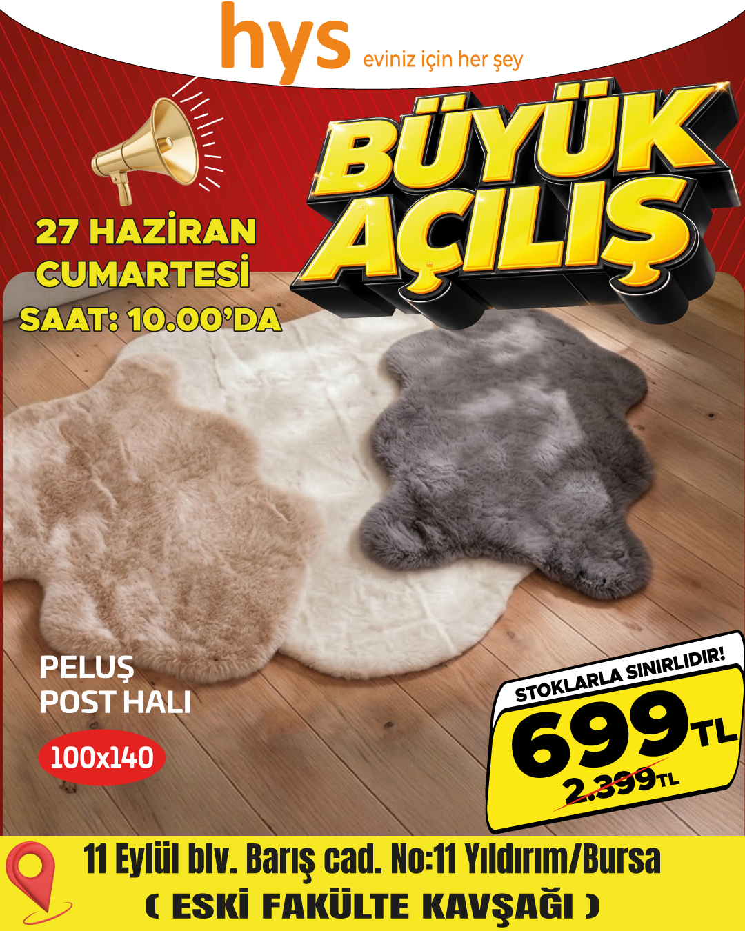 Peluş Post Halı Ürün ana görseli