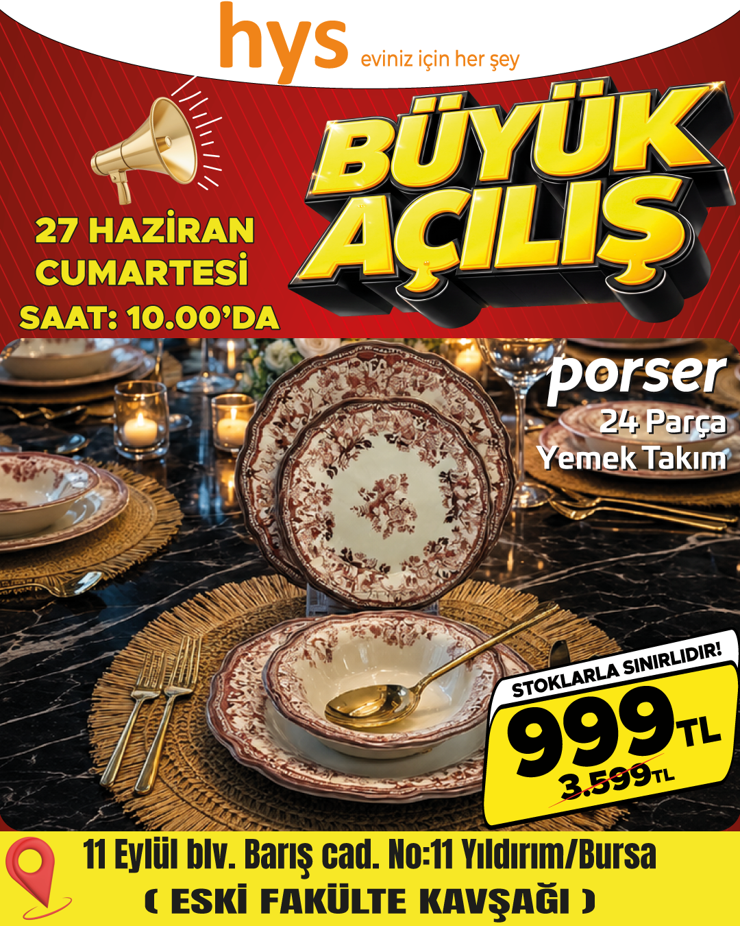 Porser 24 Parça Yemek Takımı