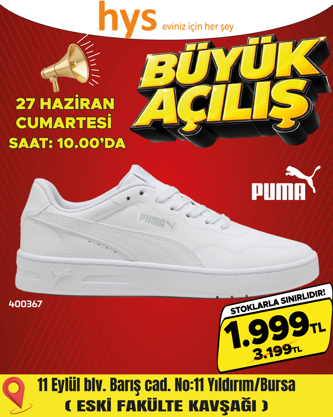 Puma Beyaz Spor Ayakkabı