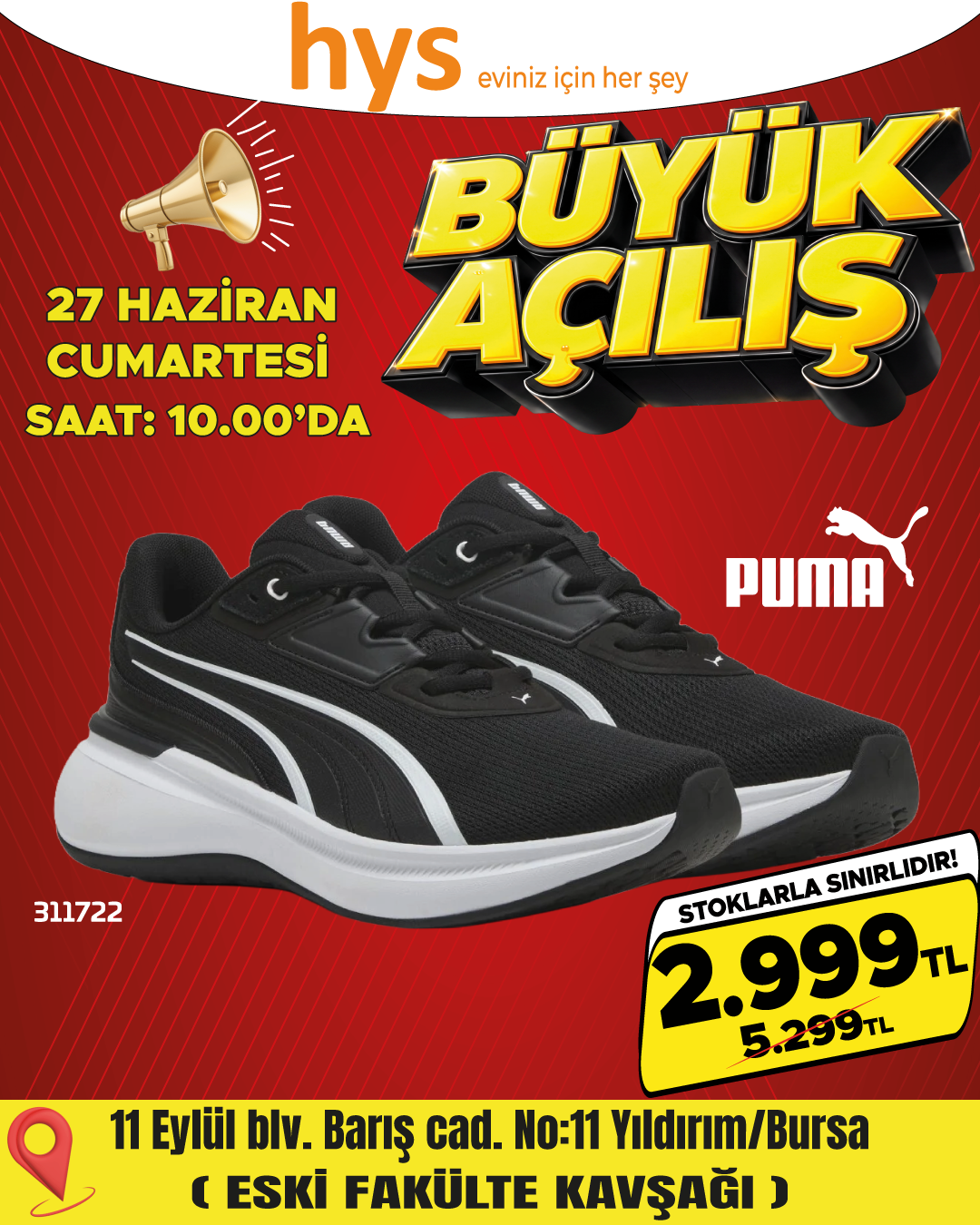 Puma Siyah Spor Ayakkabı