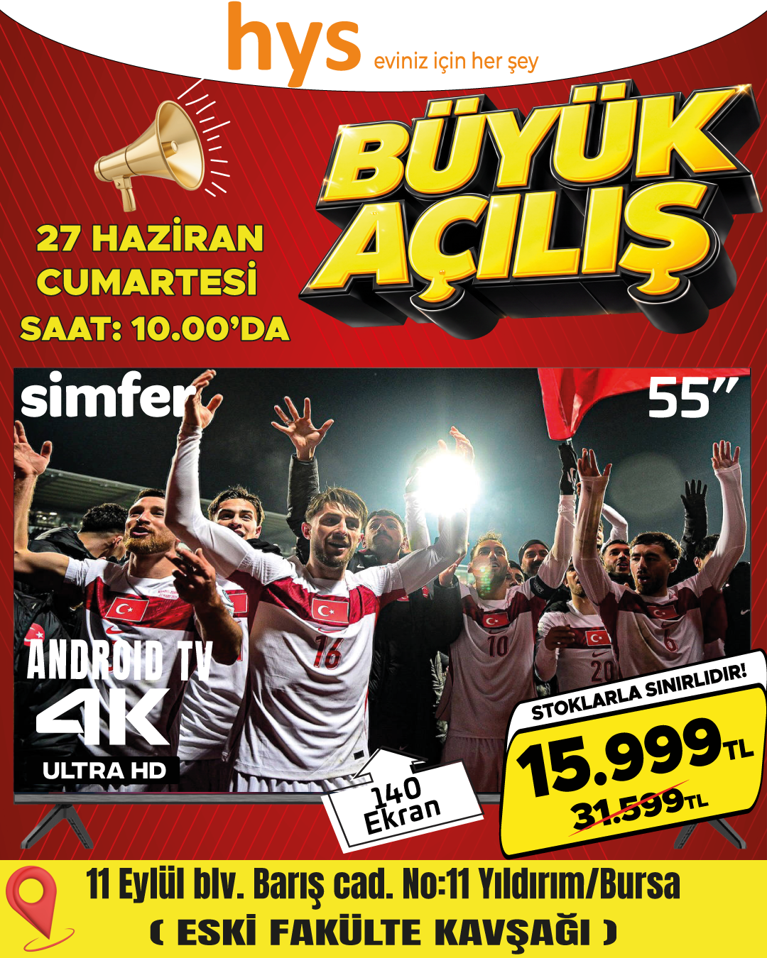 Simfer 55 İnç 4K Android TV