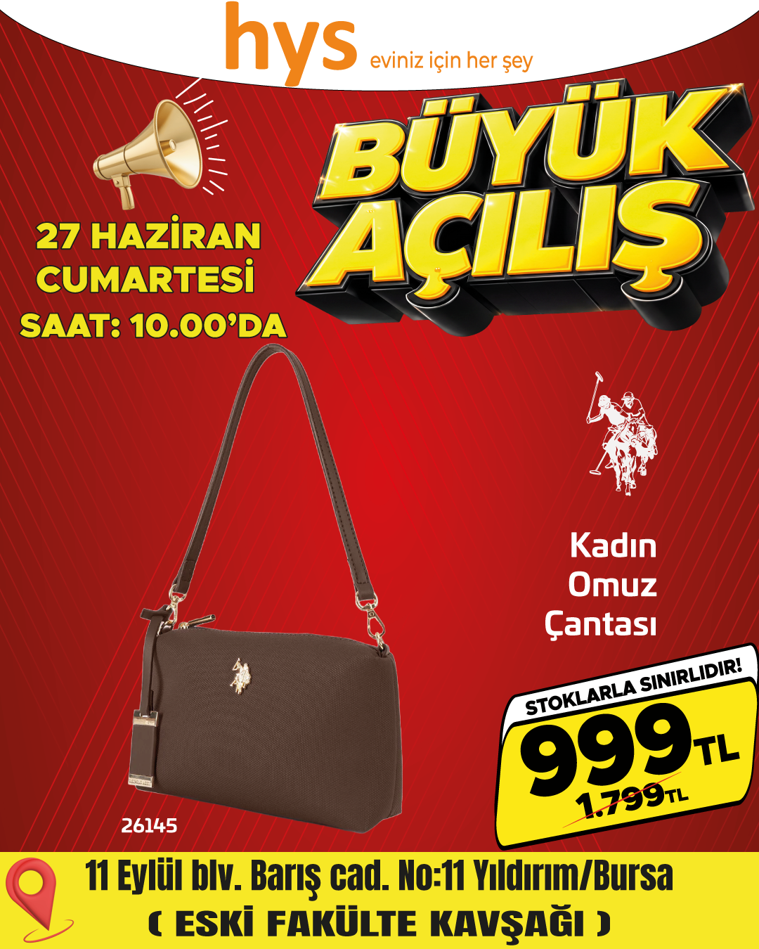 U.S. Polo Kadın Omuz Çantası