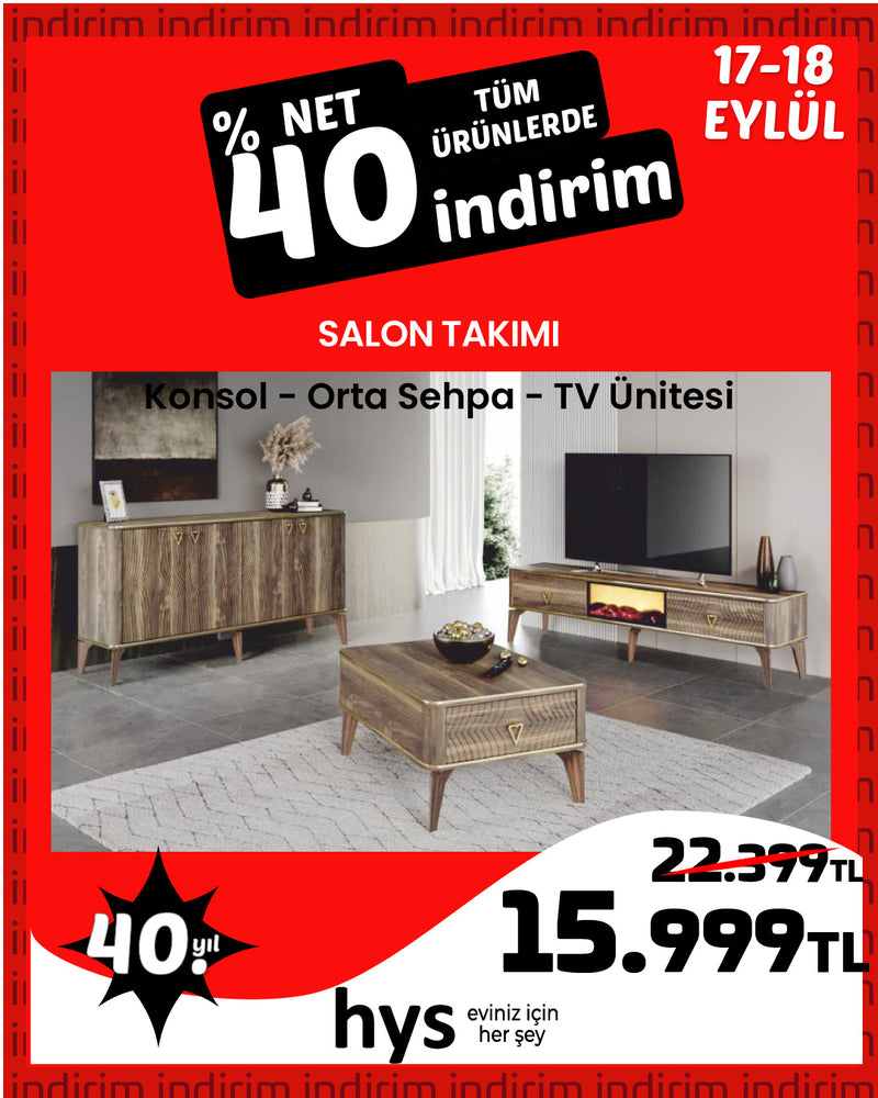 Salon Takımı Modern (Konsol-Orta Sehpa-TV Ünitesi)