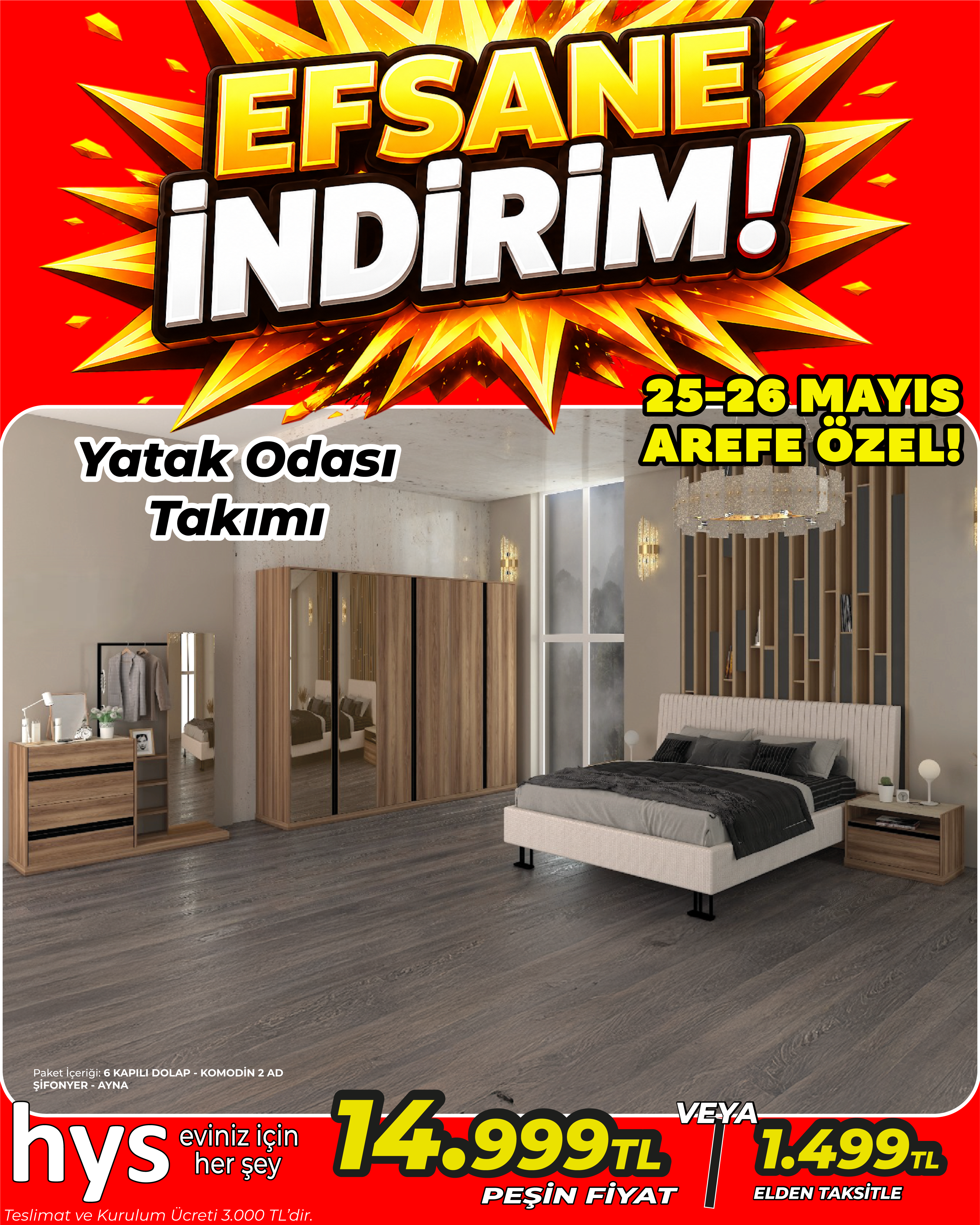 Ahşap Yatak Odası Takımı Ürün ana görseli