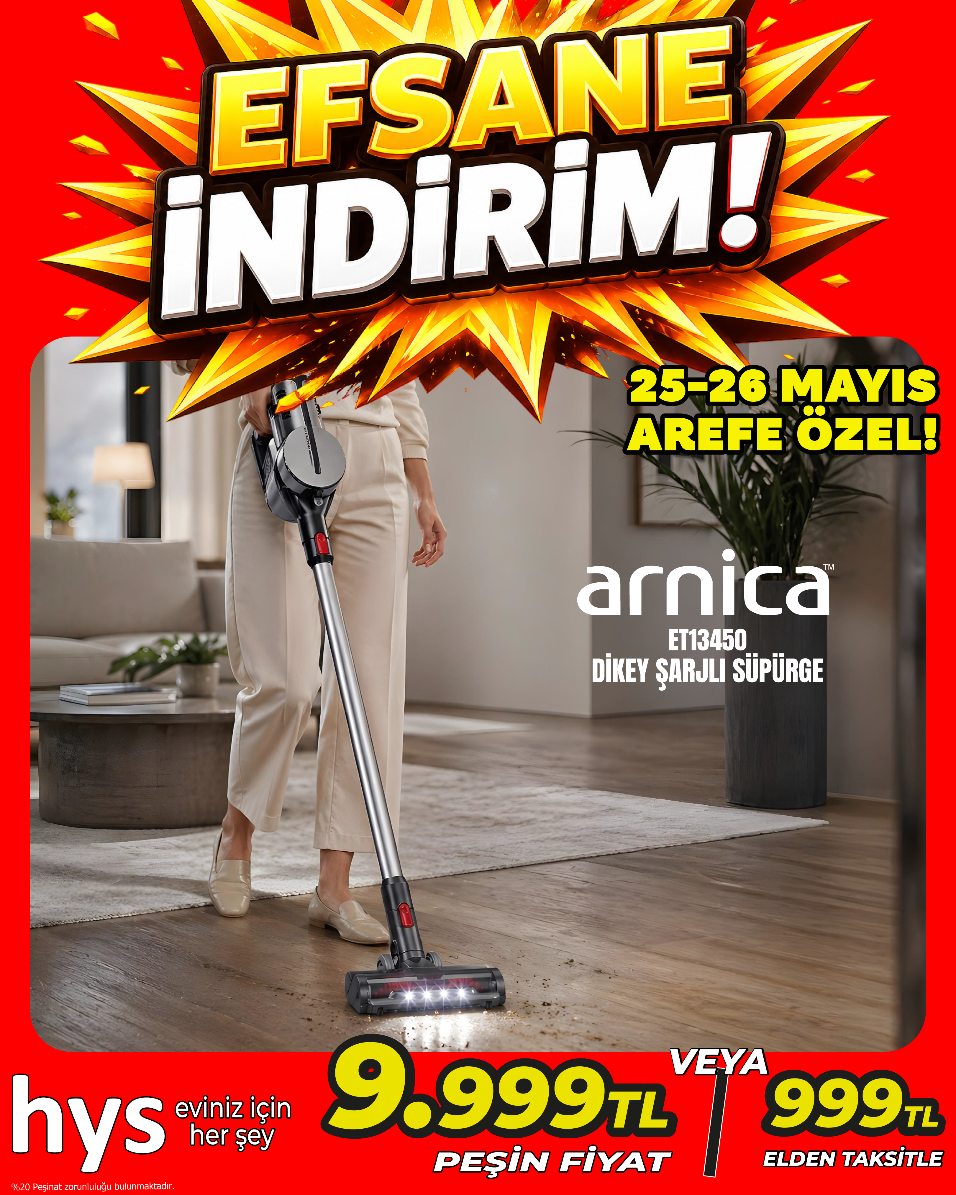 Arnica ET13450 Dikey �?arjlı Süpürge Ürün ana görseli